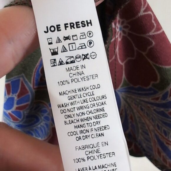 3/$20 Joe Fresh Floral Trumpet Skirt Pull On Flare Green Purple Womens Medium - Picture 8 of 9